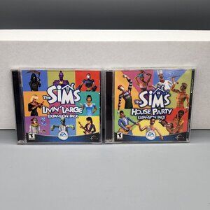 The Sims Livin' Large & House Party Expansion Pack PC Discs Complete EA Games